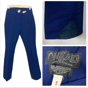 Vintage Head Royal Blue Ski Snowboard Stirrup Pants 10 M Medium 80s Retro